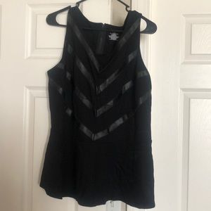 Lane Bryant black Peplum top